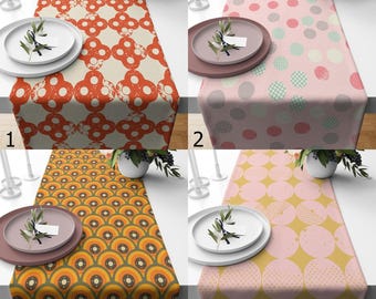 Chemin De Table Réversible Mignon - Bleu Sarcelle Et Imprimé Floral - Occasion