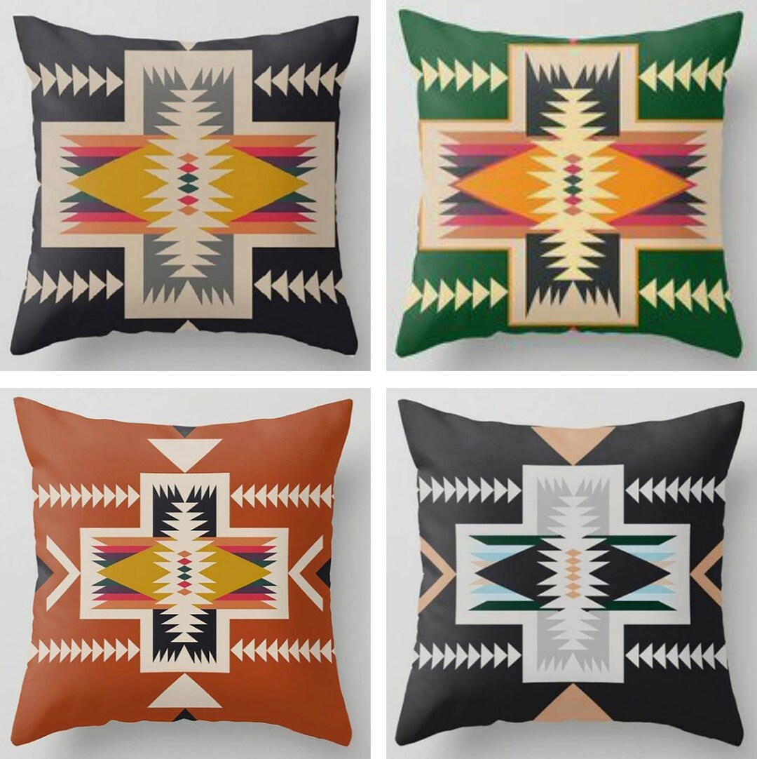 Southwestern Pillow Case Boho Pillow Cover Aztec Pillow Etsy