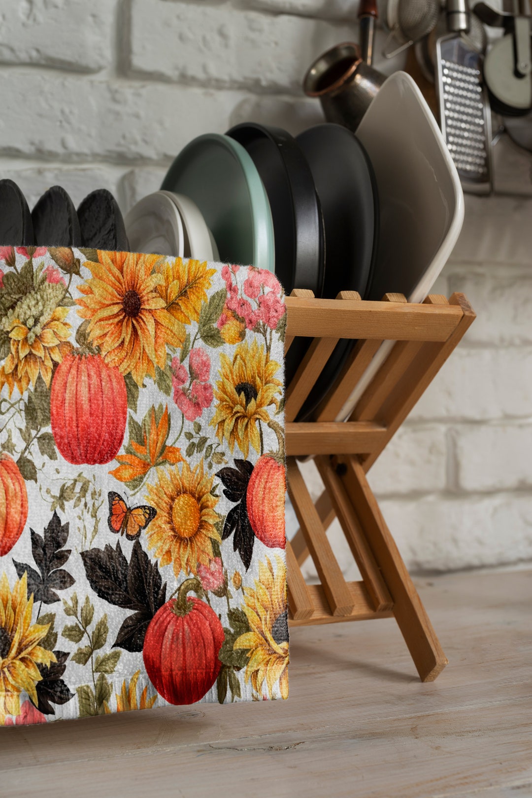 Fall Tea Towel, Fall Decorative Dish Towel, Autumn Tea Towels ...