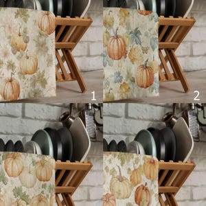 Pumpkin Kitchen Decor Towel, Orange Pumpkin Autumn Tea Towels, Autumn Pumpkins  Kitchen Towel, Fall Harvest Hand Towel, Fall Dish Towel