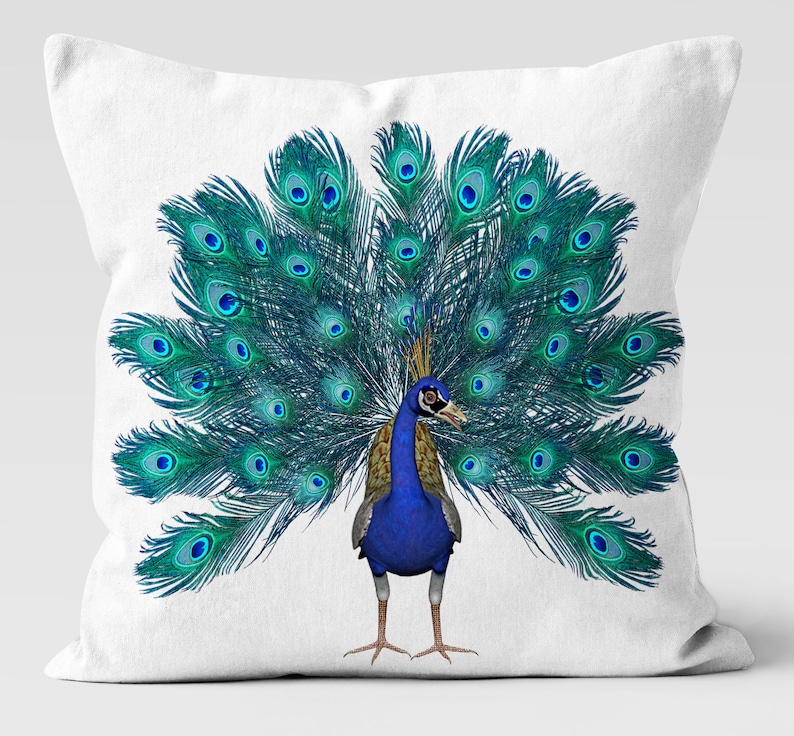 Peacock Pillow Covers Decorative Throw Bedding Pillow Cover Etsy