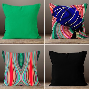 Ethnic Black Woman Pillow Cover, African Woman Throw Pillowcase, Black Woman Throw Pillow, African Women Decor, African Bedding Pillow