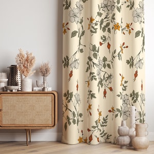 Boerderij bloemengordijnpanelen, gordijnen met bloemenprint, moderne vintage bloemengordijnen, gordijnen met bloemenprint, gordijnen met bloemen