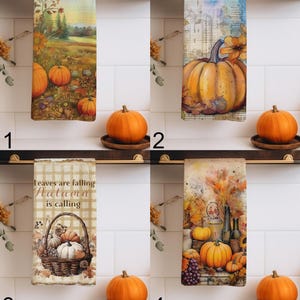 Fall Pumpkin Tea Towels, Thanksgiving Harvest Kitchen Towel, Pumpkin Themed Towel, Fall Harvest Hand Towel, Pumpkin Decor Fall Tea Towels