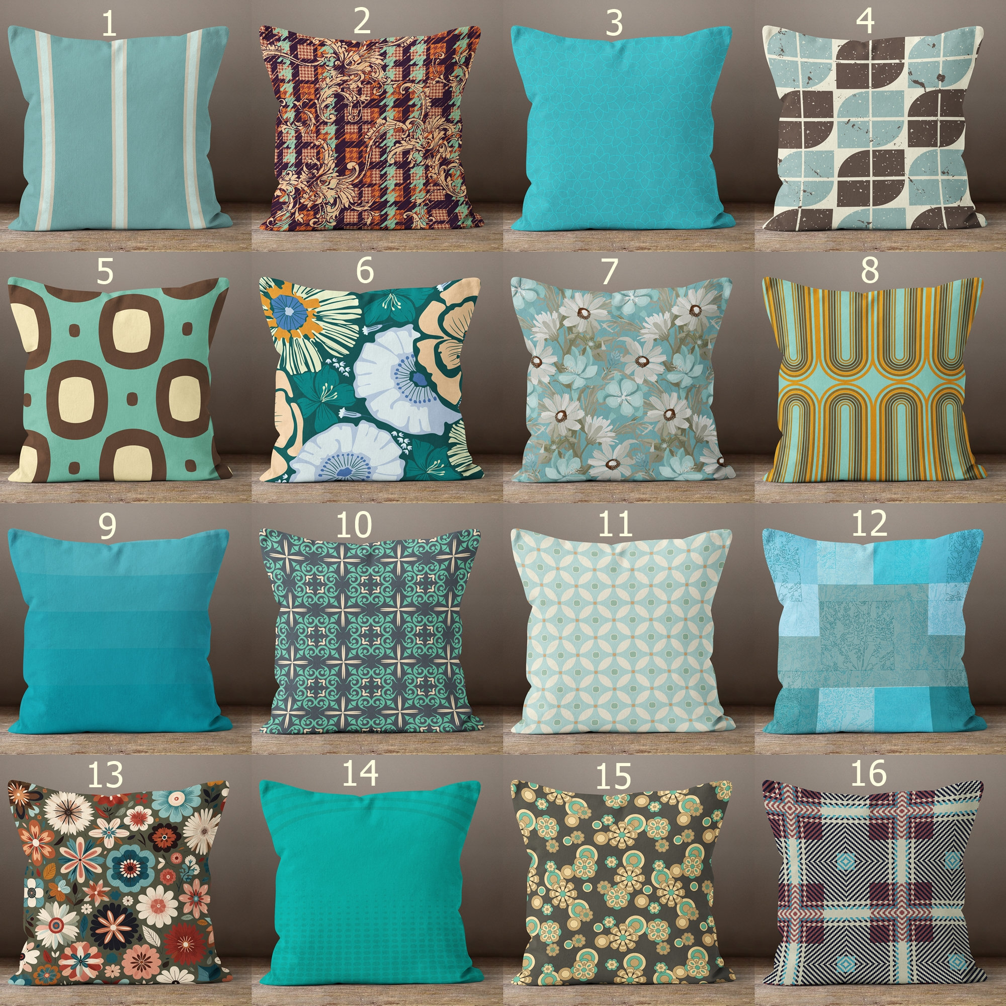Turquoise Cushions Etsy Singapore