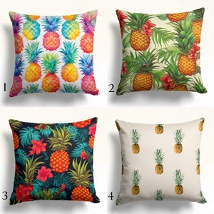 Tropical Fruit Pillow Cover, Pineapple Decorative Throw Pillowcase, Pineapple Pillow Covers, Pineapple Exotic Cushion Cover