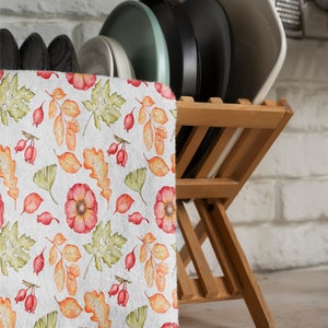 Thanksgiving Dish Towels, Fall Tea Towel, Fall Decorative Dish Towel, Autumn Tea Towels, Thanksgiving Kitchen Decor, Fall Kitchen Hand Towel