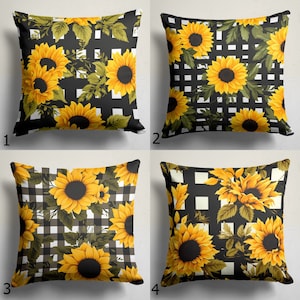 Sunflowers Throw Pillow Cover, Floral Pillow Case, Sunflowers Pillow Covers, Yellow Floral Cushion Cover, Sunflowers Pillowcase