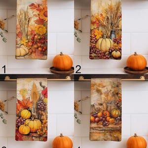 Pumpkin Fall Decor Tea Towels, Fall Pumpkin Tea Towels, Thanksgiving Harvest Kitchen Towel, Pumpkin Themed Towel, Fall Harvest Hand Towel