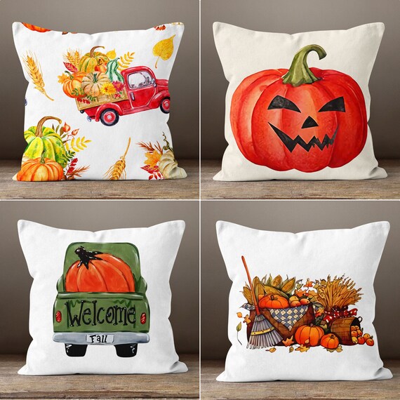 Better Homes & Gardens Harvest Pumpkin Truck Outdoor Pillow, 14 x