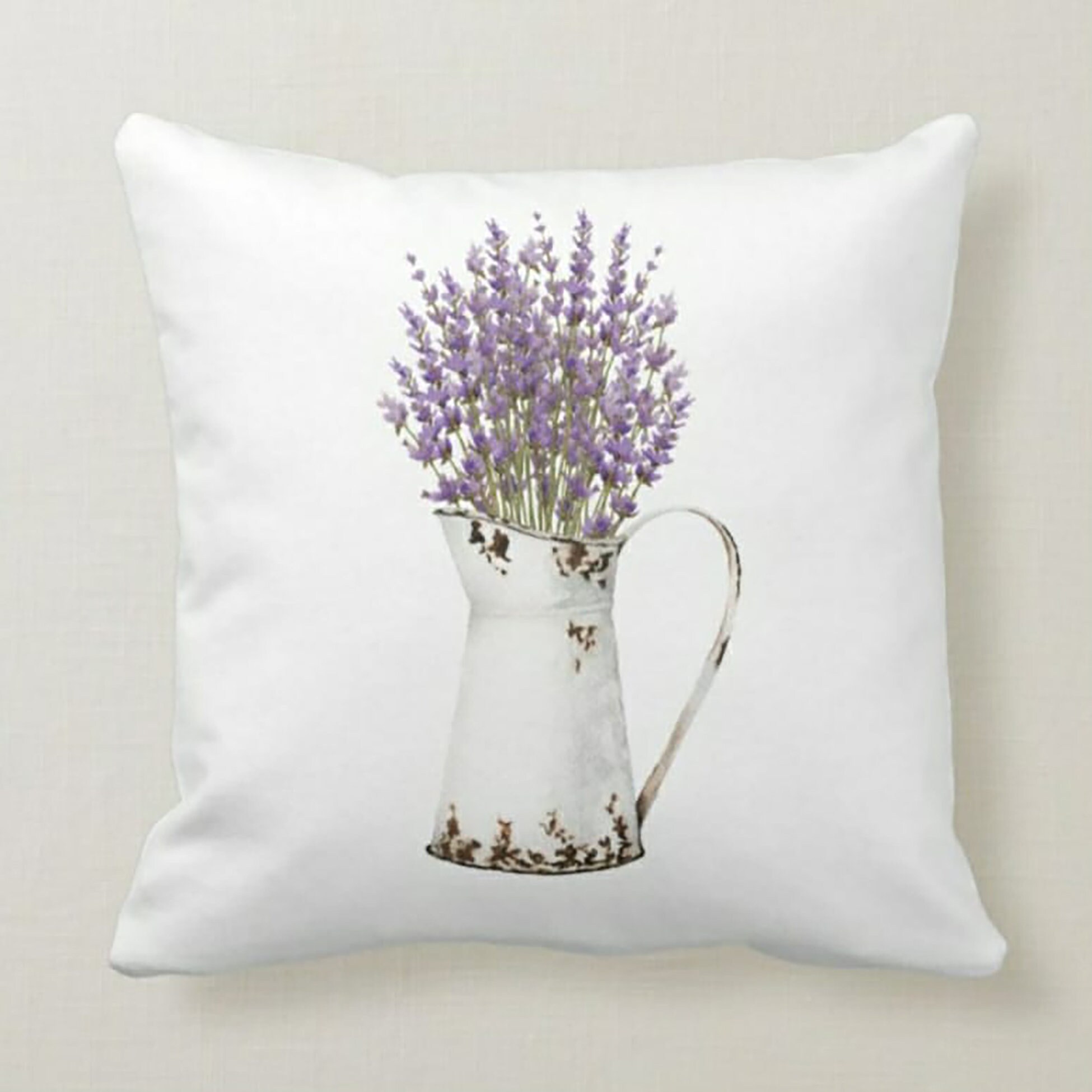 Floral Pillow Case Purple Decorative Pillow Case Etsy