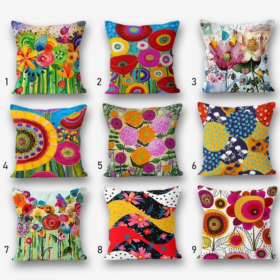 Housses De Coussin Attrape-rêves - Lot De 2, Motif Bohème Coloré, 66x66 Cm, Velours Doux, Décoration Canapé