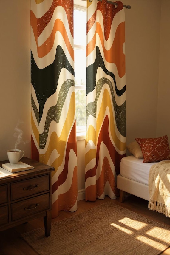 レトロ ミッドセンチュリー 昭和 モダン ドレープカーテン retro レトロ ミッドセンチュリー 昭和 モダン ドレープカーテン retro