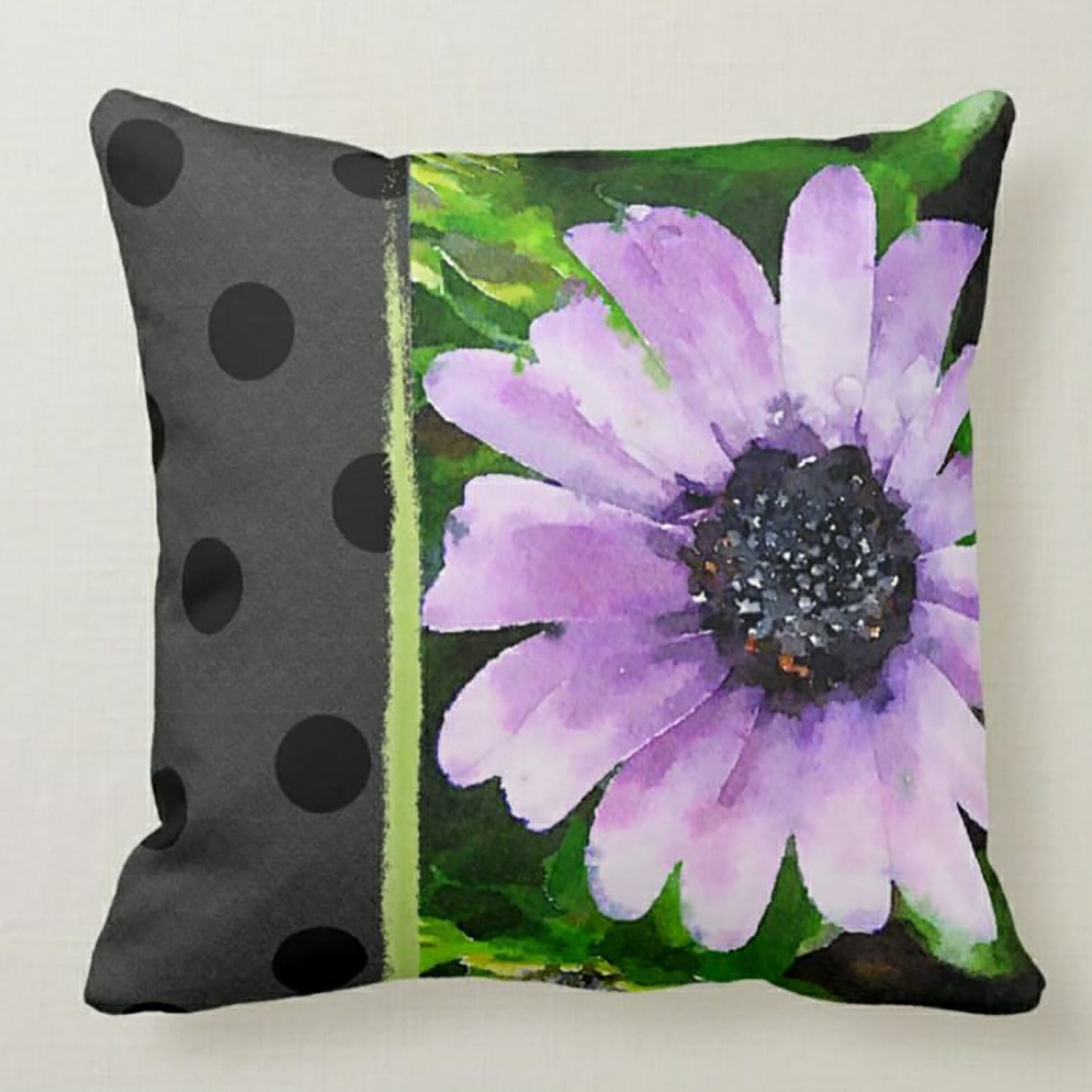 Floral Pillow Case Purple Decorative Pillow Case Etsy