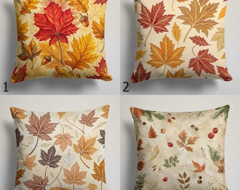 Fall Leaves Pillow Cover, Autumn Leaves Pillowcase