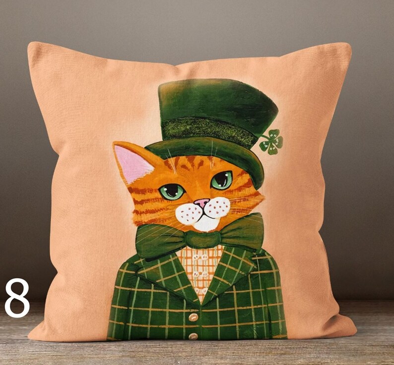 Fundas de almohada con motivos de gatos, decoración para el hogar de otoño e invierno, fundas de cojín para amantes de los gatos, fundas de almohada con ilustraciones de gatos 8