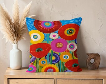 2 Federe Per Cuscini 30x50 Cm In Lino Con Motivo Floreale Primaverile, Con Cerniera Invisibile, Per Divano E Cameretta - 4