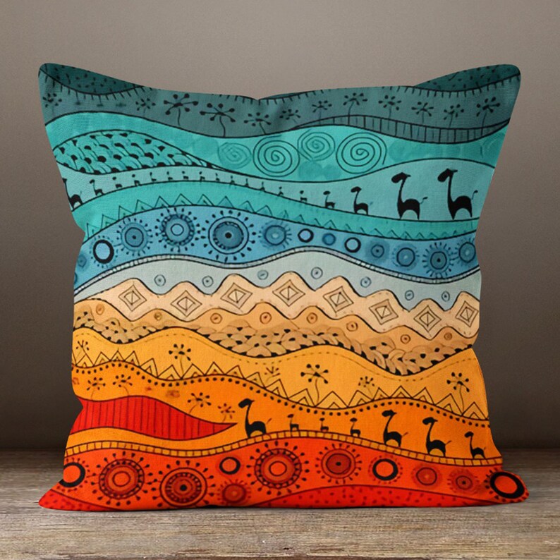 African Woman Throw Pillow Covers Ethnic African Throw Pillow Etsy
