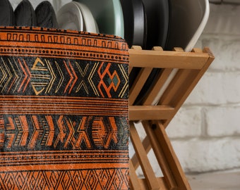 Ethnic Pattern Tea Towels, African Dish Towels, Colorful Ethnic Hand Towels, Decorative Western Tea Towel, Ethnic Kitchen Towels