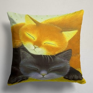 Bonitas fundas de almohada con diseño de gato, funda de cojín con estampado de gato, almohada decorativa con diseño de animales para inauguración de la casa, ropa de cama decorativa para el hogar, funda de almohada para exteriores