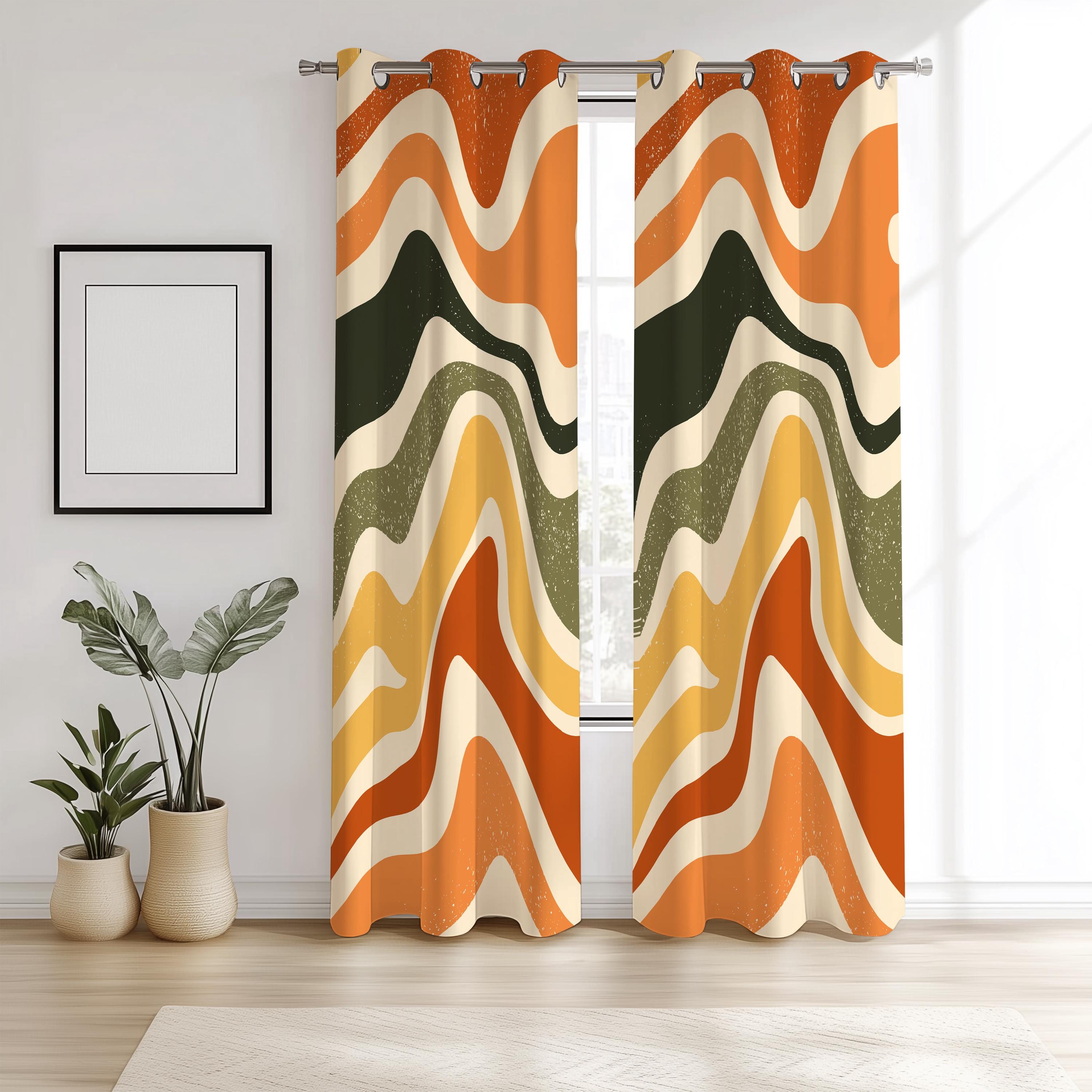 ⭐️60s〜70s ヴィンテージ カーテン⭐️レトロ ミッド