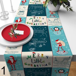 Merry Christmas Table Runner, Xmas Table Runner, Candy Cane Kitchen Table Runner,  Winter Holly Trend Table Runner, Cute Xmas Runner