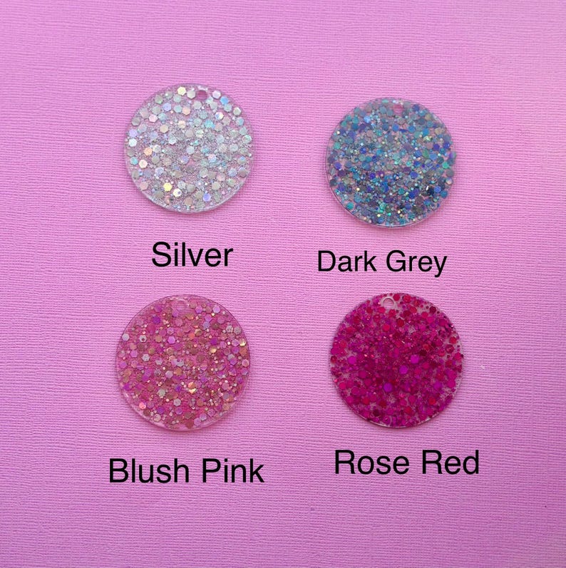 Personalized Glitter Keyring: Custom Initial Acrylic Bag Tag image 10