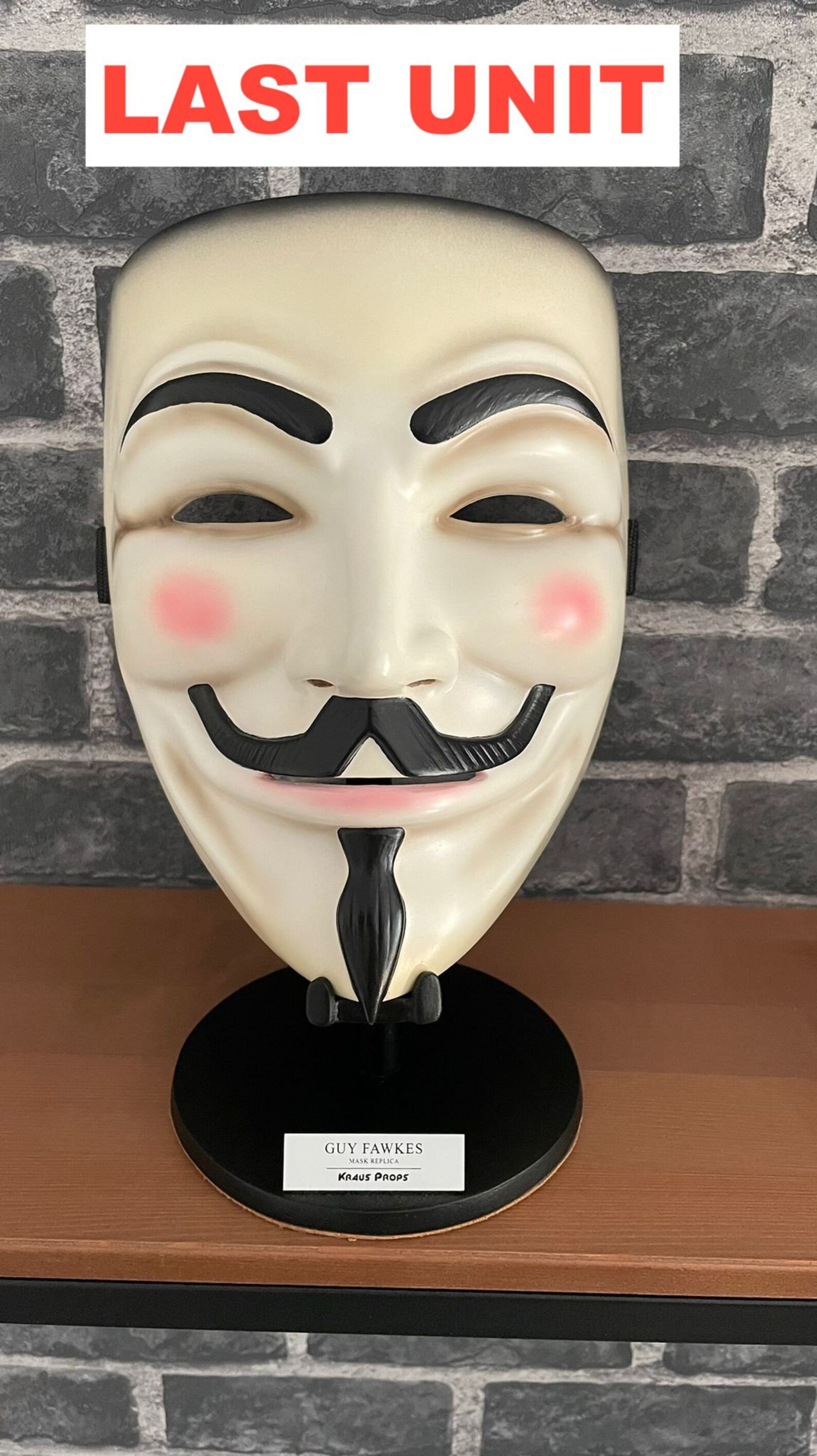 Last Guy Fawkes Mask Replica with FLAW Etsy