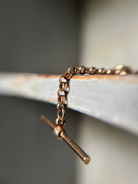 Vintage 9ct Gold Curb Chain Bracelet - image 8