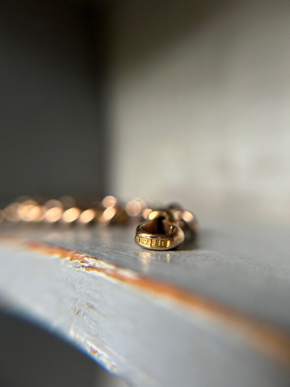 Vintage 9ct Gold Curb Chain Bracelet - image 3