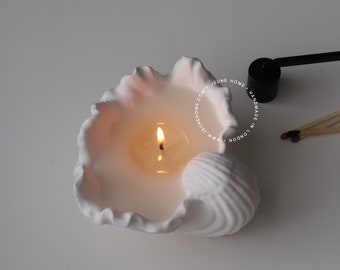 Handmade Seashell Candle: Coconut Wax, Cruelty-Free Scent