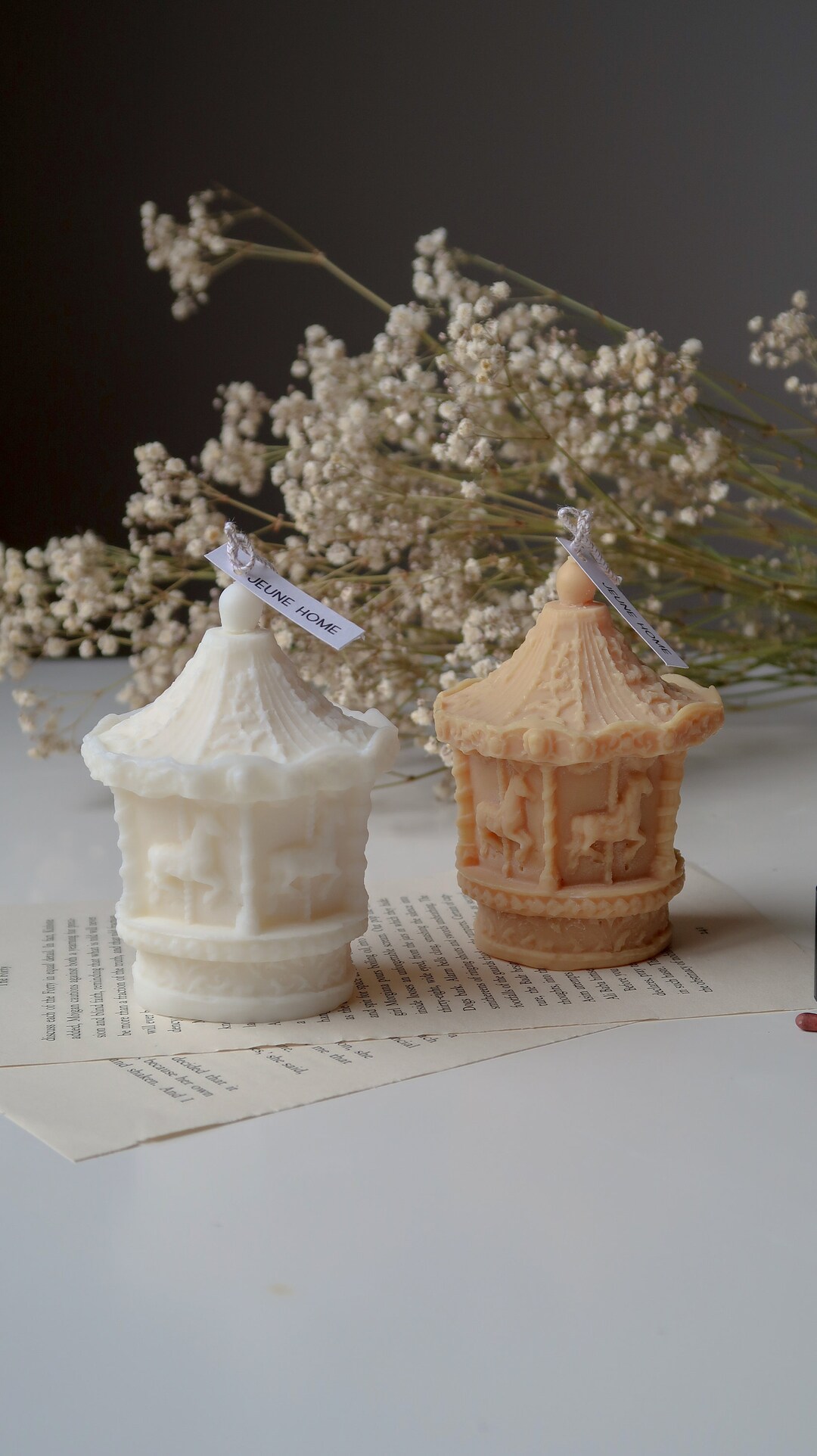 Carousel Candle: Soy Wax Baby Shower Favor - Etsy