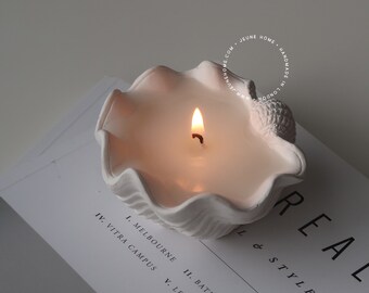 Mini Clamshell Candle: Custom Scented Coconut Wax, Handmade