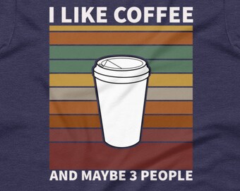 Coffee and 3 People - Premium Short-Sleeve Unisex Tri-Blend T-Shirt