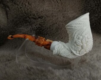 Meerschaum Blumen Pfeife