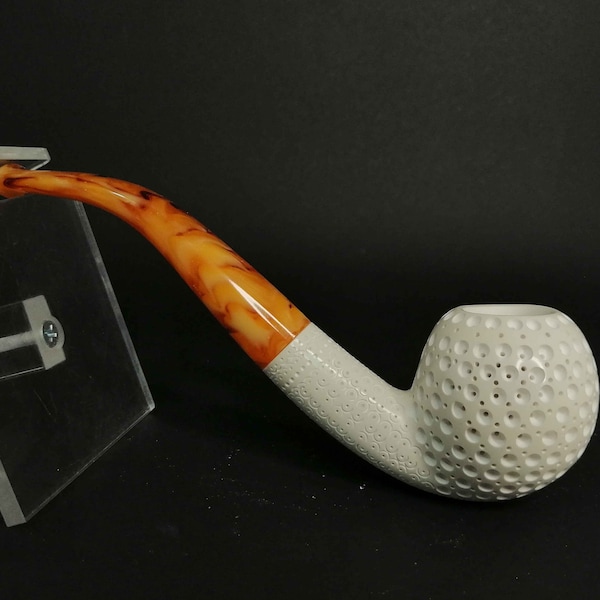 Block Meerschaum Golf Ball Pipe