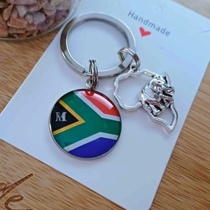 Porta-chaves sul-africano letra M, porta-chaves com charme africano. Presentes sul-africanos. África do Sul. Porta-chaves. Chaveiro África do Sul. Presente da África do Sul.