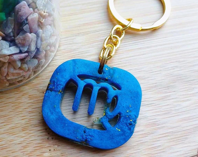 Virgo, virgo keyring, virgo keychain, resin keyrings, zodiac keyrings, zodiac, virgo zodiac, zodiac gifts, bagcharms