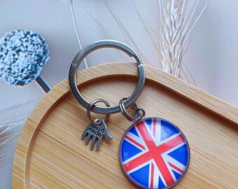 Union Jack-nyckelring, nyckelring med Union Jack-berlock. Union Jack-presenter. Union Jack. Nyckelringar. Gåvor för Storbritannien. Union Jack-nyckelring.