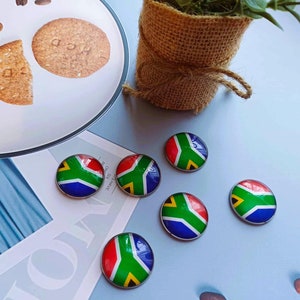 South African fridge magnets, set of 6 South African fridge magnets, South African flag fridge magnets, South African gifts , South Africa