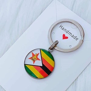 Zimbabwe flag keyring, Zimbabwe flag gifts, Zimbabwe gifts, Zimbabwe, Zimbabwe jewellery, Zimbabwe handmade gifts, Zimbabwe flag