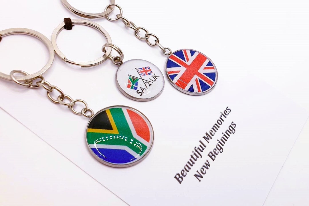 South African Keyring South Africa Flag and Union Jack Etsy