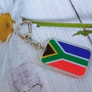 Berloque de bolsa com aba sul-africano personalizado com letra, berloque de bolsa com berloque africano. Presentes sul-africanos. África do Sul. Berloque de bolsa África do Sul