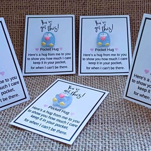 Pocket Hug penguin, Stress Gift, Pocket hug, Gift for kids, Gift for Her, worry gift, grief gift, small gift, friendship gift