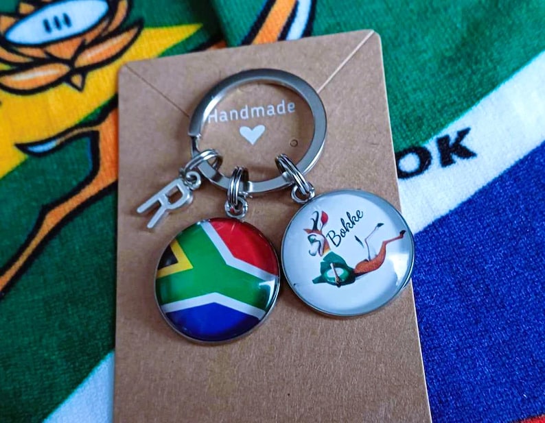 Springboks Key Ring Bokke Keyring, Bokke Keychain, Bokke South African Rugby Keyring ...