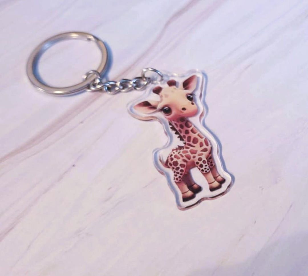 Giraffe Keyring, Giraffe Keychain, Giraffe Gifts, Giraffes - Etsy