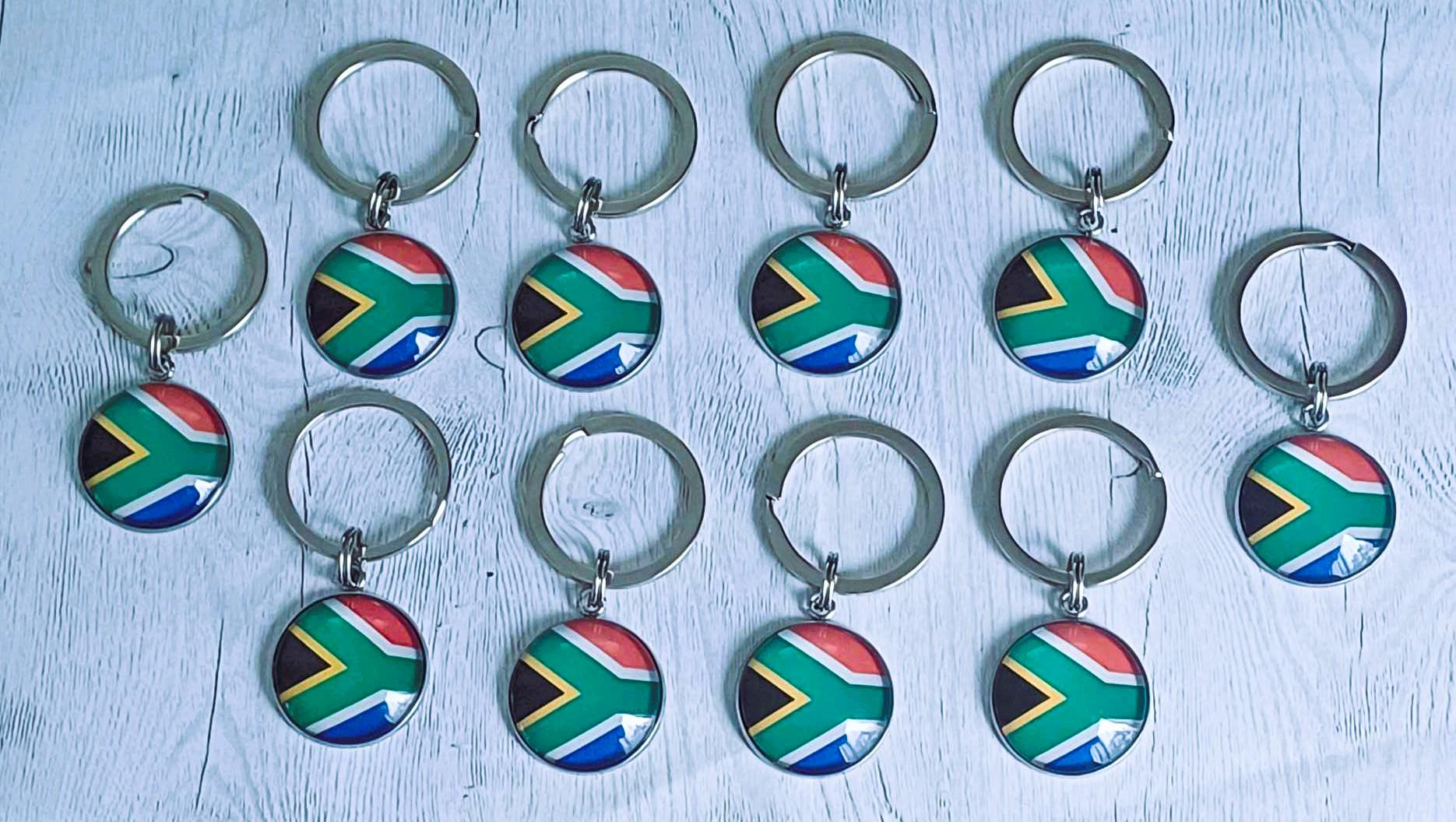 10 South African Flag Keyrings, South African Keyrings, South Africa ...