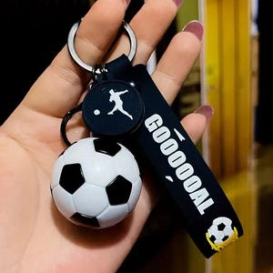 Soccer Ball Keychain - Durable Football Key Ring, football keyrings, football lovers gifts, football keychains