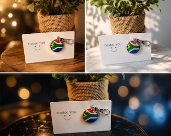 South Africa flag bag charm, South Africa bag charm, thank you gifts, Africa bag charm, resin jewellery, South Africa accessories