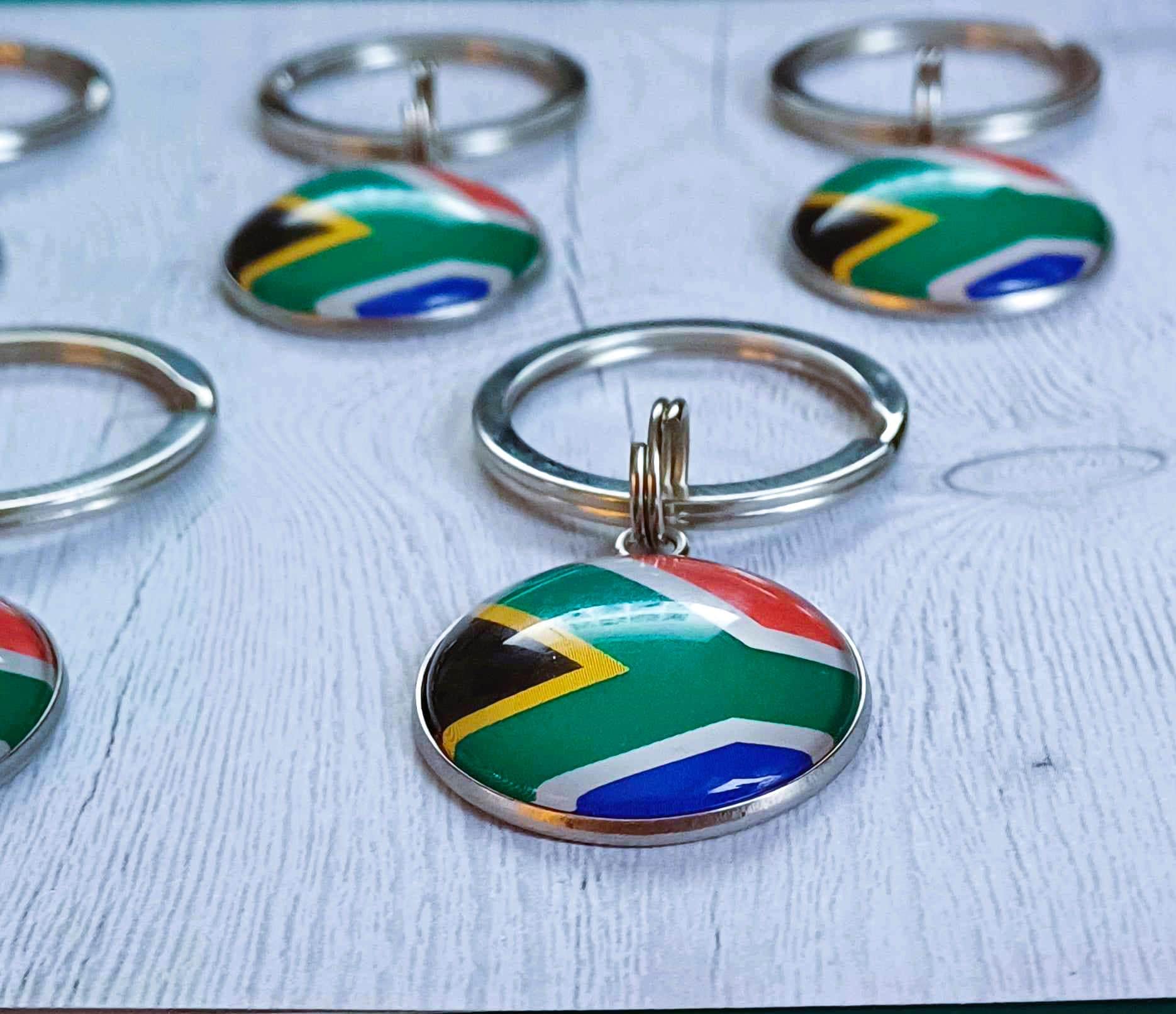 5 South African Flag Keyrings, South African Keyrings, South Africa ...